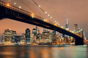 Фотообои Вечер на Бруклинском мосту
