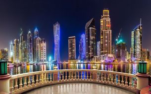 Фотообои Балкон с видом на Дубай