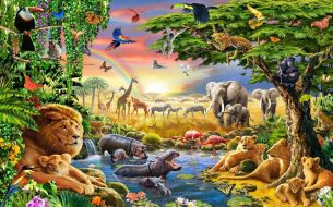 Фреска Животные Африки