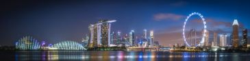 Фотообои Вечерняя панорама Сингапура