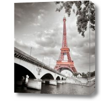 Картина Париж черно белый
