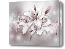 Картина 3D Три прекрасных лилии