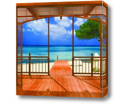 Картина Терраса с видом на море